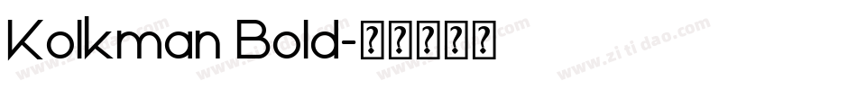 Kolkman Bold字体转换